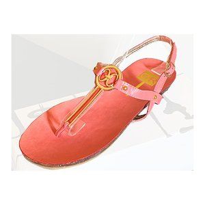 Cape Robbin Delia-1 Womens Coral Flat Sandals